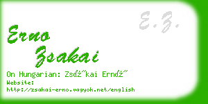 erno zsakai business card